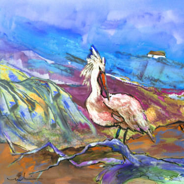 Картина под названием "Pelican From The Do…" - Miki De Goodaboom, Подлинное произведение искусства, Акрил
