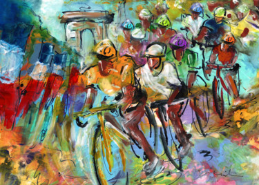 Pintura titulada "Le Tour De France M…" por Miki De Goodaboom, Obra de arte original, Acrílico