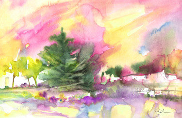 Painting titled "Early Morning 67" by Miki De Goodaboom, Original Artwork, Watercolor
