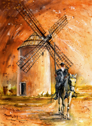 Картина под названием "La Mancha Authentic" - Miki De Goodaboom, Подлинное произведение искусства, Акварель