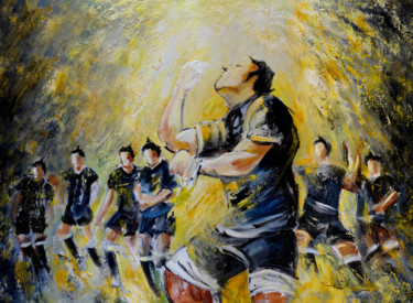Pintura titulada "Maori Haka Again An…" por Miki De Goodaboom, Obra de arte original, Acrílico