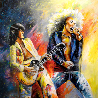 Картина под названием "Led Zeppelin Passion" - Miki De Goodaboom, Подлинное произведение искусства, Акрил