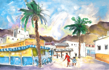 Painting titled "El Rinconcito De Ni…" by Miki De Goodaboom, Original Artwork, Watercolor