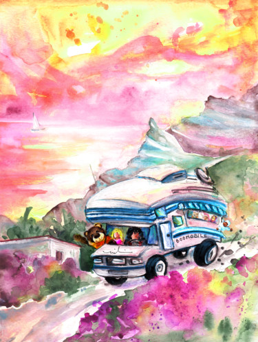 Painting titled "Trip To The Cabo De…" by Miki De Goodaboom, Original Artwork, Watercolor