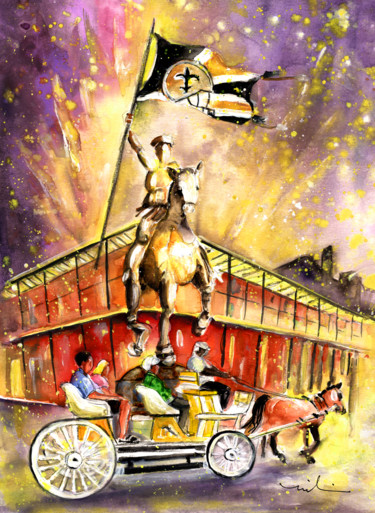 New Orleans Authentic Painting titled "New Orleans Authent…" by Miki De Goodaboom, Original Artwork, Watercolor