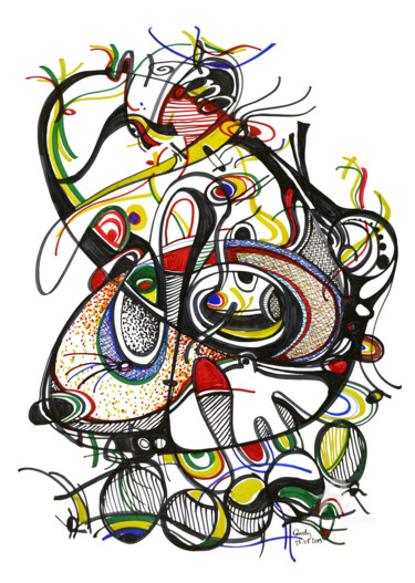 「Kout tanbou aka soso」というタイトルの描画 Goodÿによって, オリジナルのアートワーク, マーカー