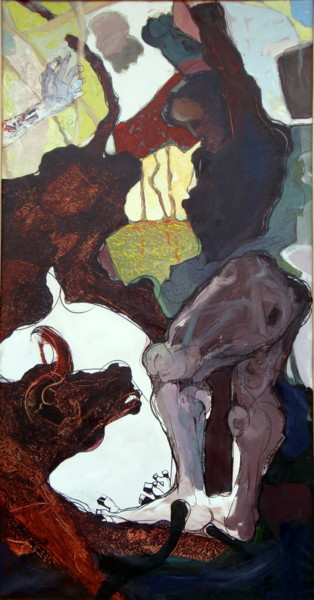 Painting titled "bakalangas-sacrific…" by Gopal J, Original Artwork