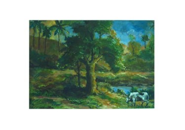 Painting titled "OIL ON CANVAS" by Gopakumar Velayudhanpillai, Original Artwork