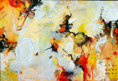 Malerei mit dem Titel "Composition III" von Gor Avetisyan, Original-Kunstwerk, Öl