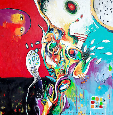 Картина под названием "Colourful Night" - Gor Avetisyan, Подлинное произведение искусства, Акрил