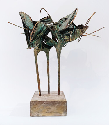 Sculpture titled "Abstraction with Fu…" by Gor Avetisyan, Original Artwork, Metals