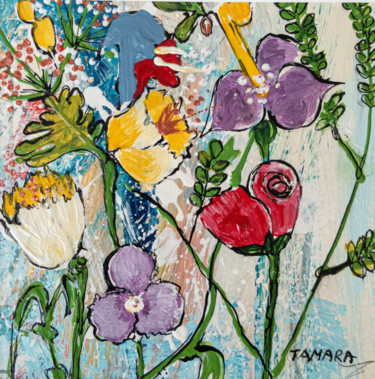 Pittura intitolato "FLOWERS" da Tamara Bakhsinyan, Opera d'arte originale, Acrilico