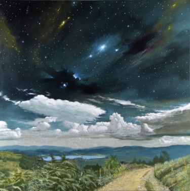 Картина под названием "Les étoiles de Vlas…" - Goran Vojinovic (VoG), Подлинное произведение искусства, Масло