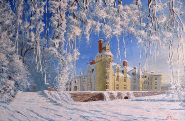 Painting titled "Château de Dissay" by Goran Vojinovic (VoG), Original Artwork, Oil