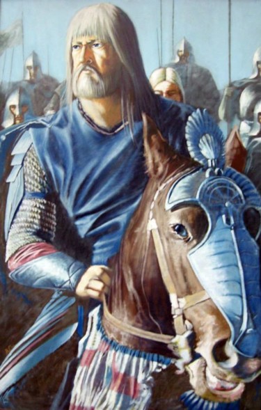 Painting titled "Tzar Dushan" by Goran Vojinovic (VoG), Original Artwork