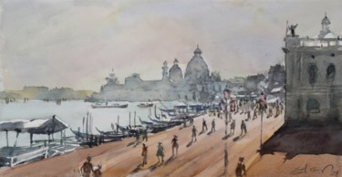Peinture intitulée "Venice impression 4" par Goran Žigolić (watercolors), Œuvre d'art originale, Aquarelle