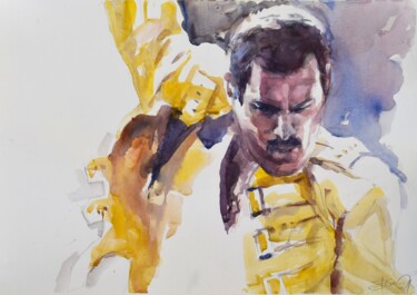 Peinture intitulée "Freddie" par Goran Žigolić (watercolors), Œuvre d'art originale, Aquarelle