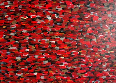 Painting titled "Red river" by Gordeco®, Original Artwork, Acrylic