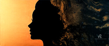Картина под названием "black beauty" - Gor Don(Gnie), Подлинное произведение искусства, Акрил Установлен на Деревянная рама…