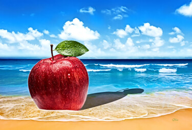 Digitale Kunst mit dem Titel "paradise apple" von Gor Don(Gnie), Original-Kunstwerk, Fotomontage
