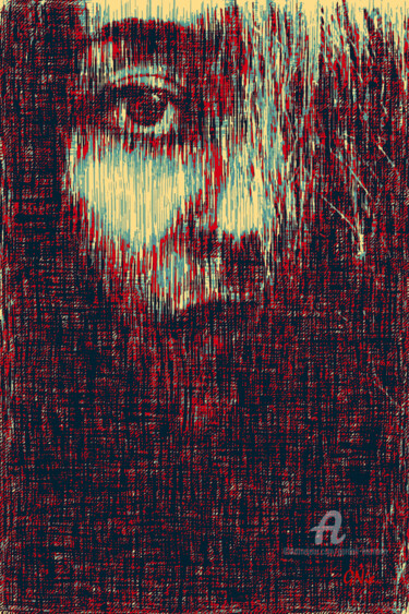 Arts numériques intitulée "beautiful face" par Gor Don(Gnie), Œuvre d'art originale, Peinture numérique