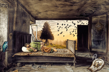 Arts numériques intitulée "do not fall asleep" par Gor Don(Gnie), Œuvre d'art originale, Photo montage