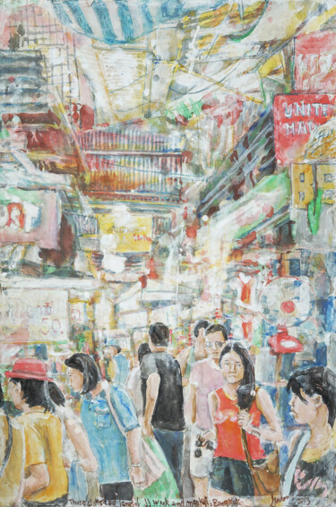 Peinture intitulée "Those cluttered lan…" par Gordonartist1, Œuvre d'art originale, Acrylique
