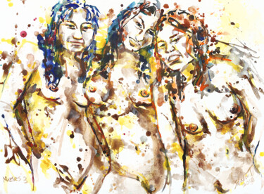 Pittura intitolato "Muses3" da Gordonartist1, Opera d'arte originale, Acrilico