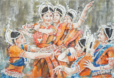 Painting titled "In praise of dance" by Gordonartist1, Original Artwork, Acrylic
