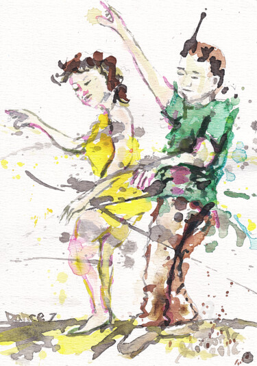 Painting titled "Dance7" by Gordonartist1, Original Artwork, Acrylic