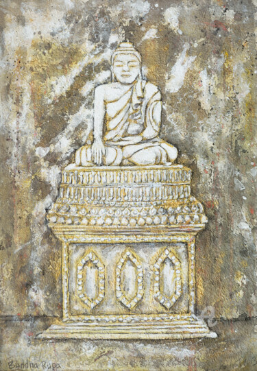 Картина под названием "Buddha Rupa" - Gordonartist1, Подлинное произведение искусства, Акрил