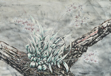 Pittura intitolato "Acriopsis Javanica,…" da Gordonartist1, Opera d'arte originale, Acrilico