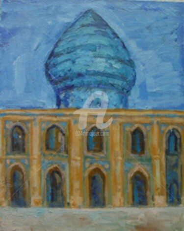 Pittura intitolato "ricordo di Esfahan…" da Bruno, Opera d'arte originale, Olio