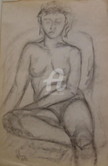 Disegno intitolato "sissy" da Bruno, Opera d'arte originale, Carbone