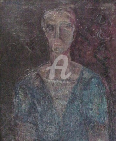 Pittura intitolato "donna seria" da Bruno, Opera d'arte originale, Olio