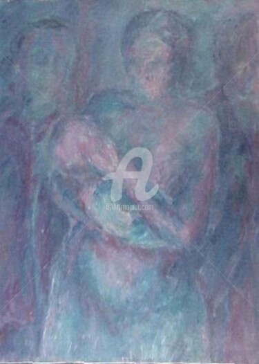 Pittura intitolato "mamma luisa." da Bruno, Opera d'arte originale, Olio