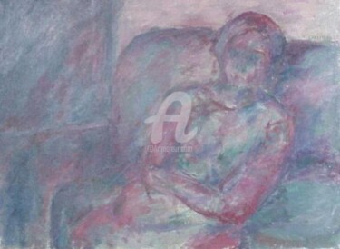 Pittura intitolato "riposo su divano" da Bruno, Opera d'arte originale, Olio