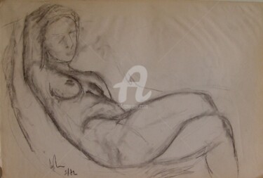 Drawing titled "sissy" by Bruno, Original Artwork, Charcoal