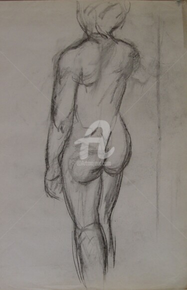 Drawing titled "sissy" by Bruno, Original Artwork, Charcoal