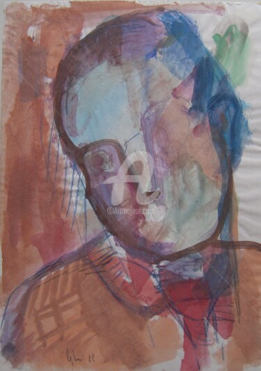 Disegno intitolato "uomo triste" da Bruno, Opera d'arte originale, Altro
