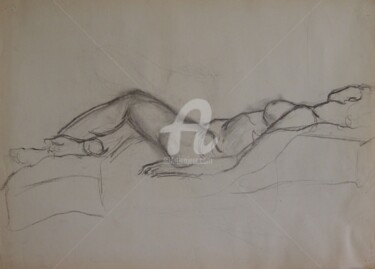 Drawing titled "sissy" by Bruno, Original Artwork, Charcoal