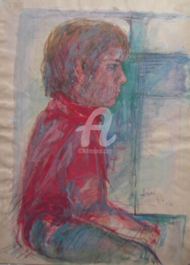 Drawing titled "pier paolo" by Bruno, Original Artwork, Other