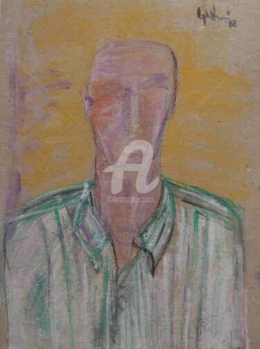 Drawing titled "camicia a righe" by Bruno, Original Artwork, Other