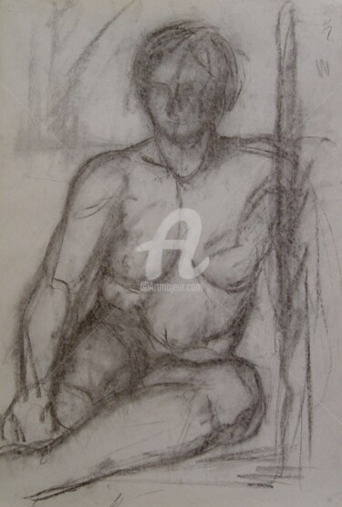 Drawing titled "sissy" by Bruno, Original Artwork, Charcoal