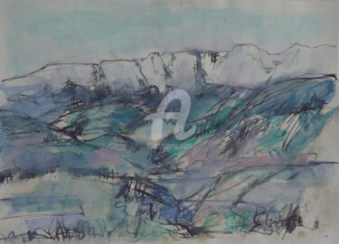 Drawing titled "monte sirente" by Bruno, Original Artwork, Other