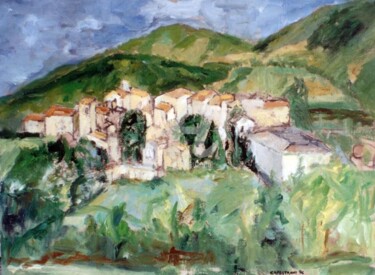 Malerei mit dem Titel "frazione la  Villa…" von Bruno, Original-Kunstwerk, Öl