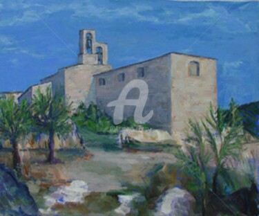 Картина под названием "chiesa-di-s.giusta" - Bruno, Подлинное произведение искусства, Масло