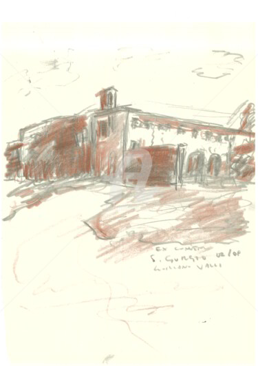 Drawing titled "convento-di-s-giorg…" by Bruno, Original Artwork, Pencil