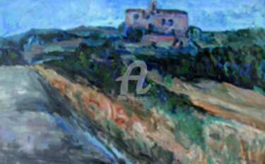 Painting titled "-convento a Goriano…" by Bruno, Original Artwork, Oil