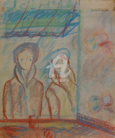 Drawing titled "amiche-incantate" by Bruno, Original Artwork, Other
